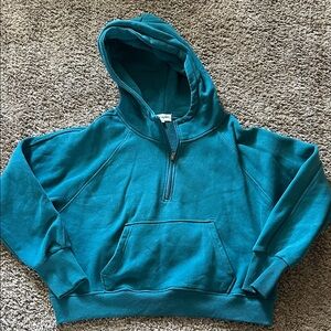 Teal Women’s cropped Hoodie Sweater
